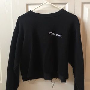 Brandy Melville Cropped New York Sweatshirt
